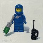 BLUE LEGO SPACE FIGURE