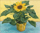DWARF SUNFLOWER STILL LIFE.<br /><br />(This painting will be exhibited at the Manchester Academy of Fine Arts &quot;Art of Everyday&quot; Exhibition at the Oldham Gallery, 8 May - 26 June 2021)