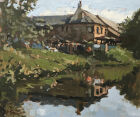 THE MALT HOUSE FARM PUB,<br />REFLECTED IN THE LEEDS &amp; LIVERPOOL CANAL.