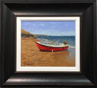 RED BOAT ON WHITBY BEACH