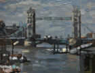 TOWER BRIDGE PAINTED FROM WAPPING.
