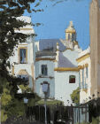 IGLESIA DE SANTA CRUZ TOWER,<br />(Painted from Murillo Gardens)